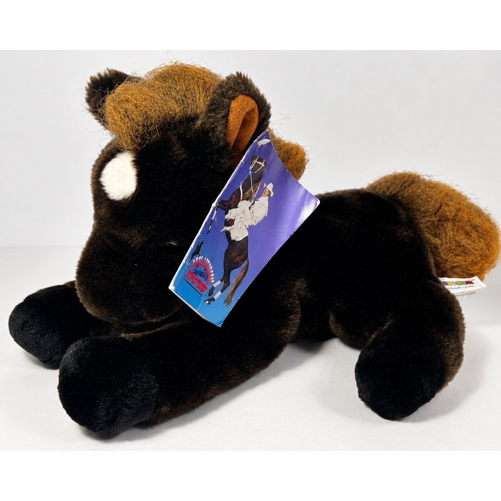Aurora Plush Black Quarter Horse Buck Greg Anderson Electric Cowboy NWT 12"